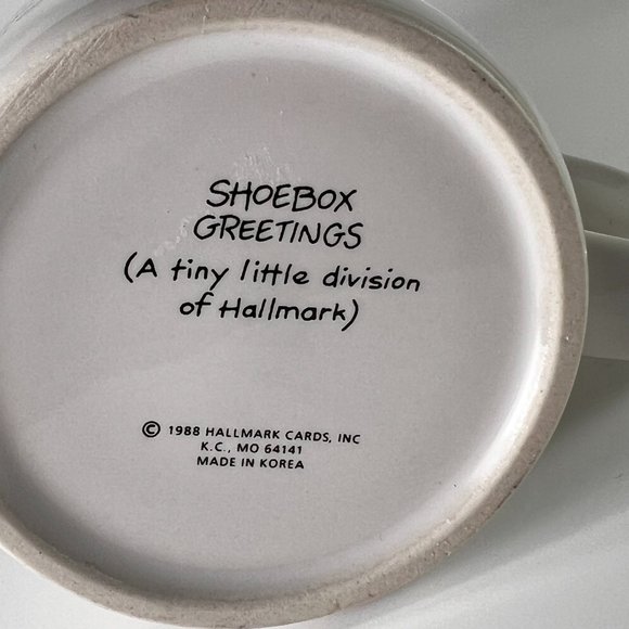 Vtg Hallmark Shoebox Greetings The Next Thing You Say Ceramic White Cup Mug1988 - Picture 7 of 10